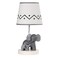 Lambs &amp; Lambs Ivy Me Mama WhiteGray Elephant Nursery Lamp with Shade Bulb