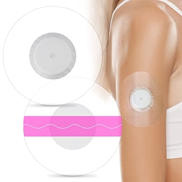 HONYOU عبوة من 60 غطاء مستشعر Libre، لاصقات طبية خالية من اللاتكس، لشريط Libre 23 CGM مقطوع مسبقًا بدون غراء في المنتصف، مقاوم للماء وذو قوة التصاق عالية لثبات طويل الأمد