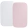 Fadacudan Muslin Bassinet Sheet Compatible with Mika Micky Bedside Sleeper 2 Pack Cotton Stylish Boho Fitted Bassinet Sheets Super Soft for Baby White Pink