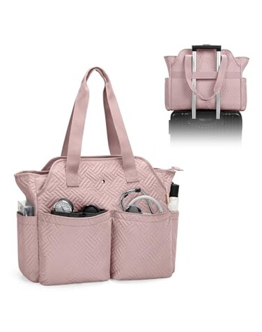 Fasrom Nursing Tote Bag for Women Nurses Students Pink