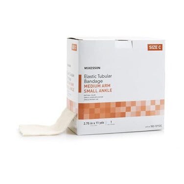 McKesson Elastic Tubular Bandages Compression Stockinette Injury Support Size C 2 34 in x 11 yd 1 Count 1 Pack