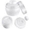 Cunhill 4 Pcs Body Powder Puff and Container Portable Body Powder Container with Puff Case Soft Washable Reusable Face Wet Dry Makeup for Baby Women Dusting Bath Travel Home Use