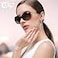 CGID Trendy Oversized Sunglasses Womens Ladies Polarized Retro Frame UV400 Shades Gradient Brown