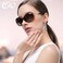 CGID Trendy Oversized Sunglasses Womens Ladies Polarized Retro Frame UV400 Shades Gradient Brown