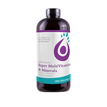 Life Solutions Liquid Super Multivitamin and Minerals Premium Liquid Vitamins for Enhanced Absorption Daily Liquid Multivitamin Supplement for Optimal Health and Wellness 16 oz