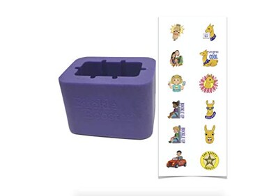 SEAT BELT 1 Car Seat BeltBooster Seat Receptacle Stabilizer by Buckle Booster with Fun Safety Stickers BPAFree