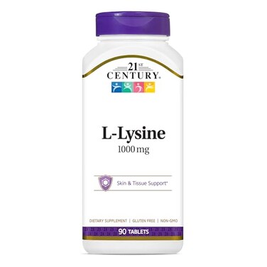 21st Century Healthcare LLysine 1000 mg 90 Count Tablets