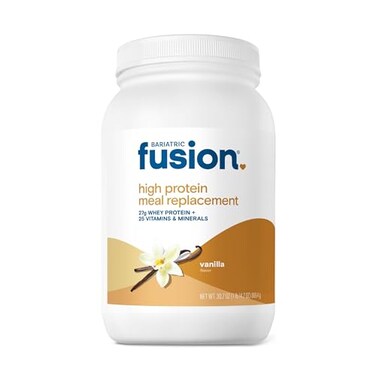 مخفوق بارياتريك فيوجن بنكهة الفانيليا، بديل وجبة غني بالبروتين، 27 غرام من بروتين مصل اللبن المعزول، مسحوق بروتين مصل اللبن، خالٍ من اللاكتوز، خالٍ من الغلوتين والسكر، 21 حصة