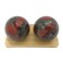 Top Chi Bloodstone Baoding Balls for Hand Therapy Exercise and Stress Relief Large 2 Inch with Stand
