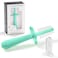 grabease DoubleSided Training Toothbrush Toothbrush for Toddlers 13 with Soft Silicone Bristles AntiChoke Shield Ergonomic DualSided Design for Motor Skills 1 Count Mint 12mo