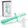 grabease DoubleSided Training Toothbrush Toothbrush for Toddlers 13 with Soft Silicone Bristles AntiChoke Shield Ergonomic DualSided Design for Motor Skills 1 Count Mint 12mo