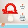 RaZbaby Soft Silicone Infant Baby 3M Teether Toy Massaging Bristles Teething Relief Pacifier Soothes Sore Gums HandsFree EasytoHold Chompy Teether BPA Free REDBlue