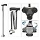 HurryCane Freedom Edition Foldable Walking Cane with T Handle Enhanced Mobility Support Patented SteadiGrip Base Adjustable Height Lightweight Foldable Design Red