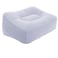 Coldcool Inflatable Foot Rest for Travel Soft Flocking Airplane Leg Rest Pillow Portable Cushion Ottoman for Flights Office Home Camping Gray