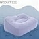 Coldcool Inflatable Foot Rest for Travel Soft Flocking Airplane Leg Rest Pillow Portable Cushion Ottoman for Flights Office Home Camping Gray