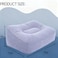 Coldcool Inflatable Foot Rest for Travel Soft Flocking Airplane Leg Rest Pillow Portable Cushion Ottoman for Flights Office Home Camping Gray