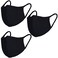 BeatBasic Pack 3 Dust Mouth Mask All Cotton Reusable Cloth Comfy Breathable Material Black Pack 3pcs