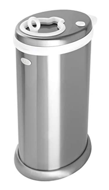 Ubbi Steel Diaper Pail Odor Locking No Special Bag Required AwardWinning Registry MustHave Chrome