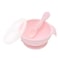 Bumkins Silicone Baby Bowl Feeding Set With Suction for Toddler Includes Spoon and Lid First Feeding Set Essential for Led Weaning 4 Months Pink