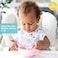Bumkins Silicone Baby Bowl Feeding Set With Suction for Toddler Includes Spoon and Lid First Feeding Set Essential for Led Weaning 4 Months Pink