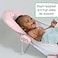 Ingenuity Foldaway 2Position Bather 2Position Adjustable Support Baby Bath seat for Sink or Bathtub Ages 06 Months up to 20 pounds Pink