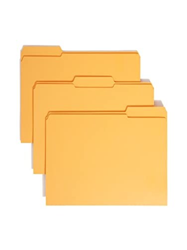 Smead File Folder Reinforced 13Cut Tab Letter Size Goldenrod 100 per Box 12234