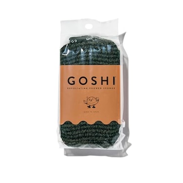 GOSHI Exfoliating Shower Sponge RipResistant RapidDrying Exfoliating Bath Sponge for All Skin Types Moss Green Made in Japan