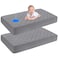 Yoofoss Waterproof Crib Mattress Protector 2 Pack Quilted Crib Mattress Pad Cover Ultra Soft and Breathable Machine Washable Toddler Mattress Protector for Standard Baby Crib Size 52x28