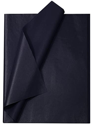 Ueerdand 120 Sheets Black Tissue Paper for Gift Bags 14 x 20 Inches Wrapping Craft Art Papers Bulk for Holiday Packaging DIY Artworks Flower Decoration