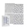 Ely's &amp; Changing Pad Cover Set Cradle Sheet 2 Pack 100 Jersey Cotton Grey Abstract Stripes and Dots by Elys Co