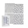 Ely's &amp; Changing Pad Cover Set Cradle Sheet 2 Pack 100 Jersey Cotton Grey Abstract Stripes and Dots by Elys Co