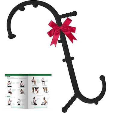 Shrdaepe Massage Trigger Point Cane Muscle Release Tool Self Massage Hook Cane Handheld Back Neck Shoulder Leg and Feet Massager Rod Body Deep Tissue Gifts for Men Women Black