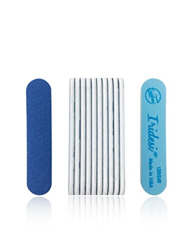 Iridesi Professional Mini Blue Finger Nail Files 120240 Washable Emery Boards 312 Inches Long 12 Fingernail Files Per Pack