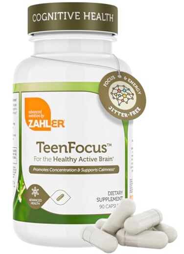 Zahler TeenFocus Advanced Formula for Improved Focus Concentration Certified Kosher 90 Capsules