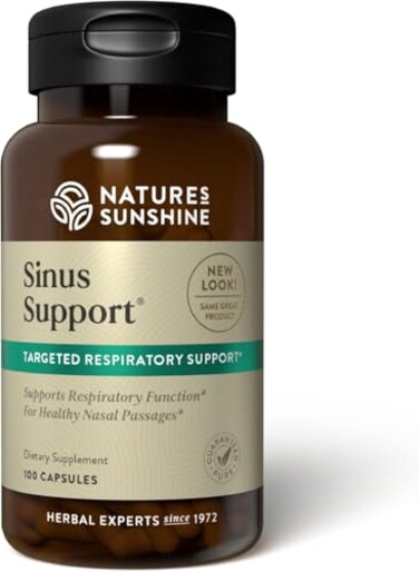 Nature's Sunshine Natures Sunshine Sinus Support EF Herbal Supplement Targeted Respiratory Support Healthy Nasal Passages EphedraFree 100 Vegcaps
