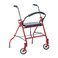Drive Medical 1239RD Foldable Rollator Walker with Seat Red 1 Count Pack of 1
