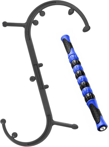 Body Back Buddy USA Made FSA Eligible Massage Stick Buddy Classic Bundle Trigger Point Massage Tools Neck and Back Massagers Massage Cane Muscle Knot Remover Black