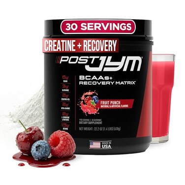 JYM Supplement Post JYM Active Matrix PostWorkout with BCAAs Glutamine Creatine HCL BetaAlanine and More Science Fruit Punch 30 Servings