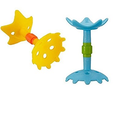 مجموعة عضاضات التدليك Innobaby EZ Grip باللونين الأصفر والأزرق بنجمة