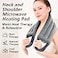 AiricePac Microwave Heating pad for Neck and Shoulders Back 33 5 microwavable Moist Heat Pack Warm hot Compress Neck wrap Weighted Rice Bean Bag Reusable Herbal Nature Calming Portable Grey