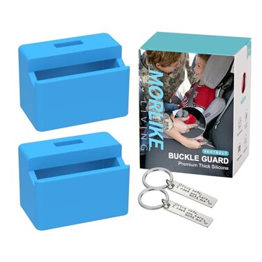MORLIKE LIVING Morlike Silicone Seatbelt Secure Buckle Safety Cover Lock BLUE22 PCAK