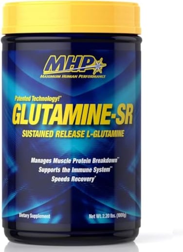 Maximum Human MHP Glutamine SR Immune Health Muscle Recovery Support Muscle Mass Speed Recovery 160 Servings 22 Pound Pack of 1