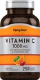 Piping Rock Vitamin C 1000mg 250 Caplets with Bioflavonoids Rose Hips