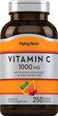 Piping Rock Vitamin C 1000mg 250 Caplets with Bioflavonoids Rose Hips
