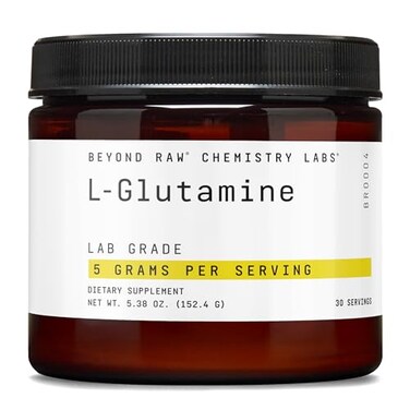 GNC Beyond RAW Chemistry Labs LGlutamine Powder Supports Muscle Function Lab Grade 30 Servings