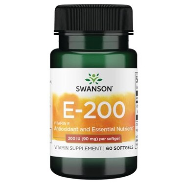 Swanson Vitamin E 200 Iu 200 Iu 90 Milligrams 60 Sgels