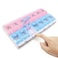 MOLN HYMY Weekly Pill Boxes and Organizer 2 Times a Day 7 Day AM PM Pill Case Two Week 14 Large Compartments Pill Dispenser to Hold Medication Vitamins PinkBlue