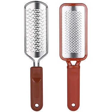BTYMS 2 Pieces Colossal Foot Rasp Foot Files Callus Remover Foot Scrubber Stainless Steel Feet Grater Heel File Foot Pedicure Tools for Dry Cracked Heels