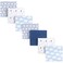 Luvable Friends Unisex Baby Cotton Flannel Receiving Blankets Boy Clouds 7Pack One Size