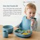 SAMiGO Silicone Baby Feeding Set Baby Led Weaning Supplies Suction Bowl Plate Bib Cup Self Feeding Spoons Solid Food Eating Essentials First Stage Utensils 6 Months